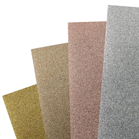 12" x 24" Glitter Neutral 65lb. Cardstock Paper by Recollections™, 12 Sheets